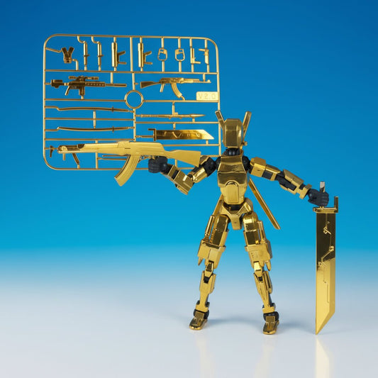Titan Original Exterminator - Goud - Poseerbare Action Figure 13cm - Build a Titan