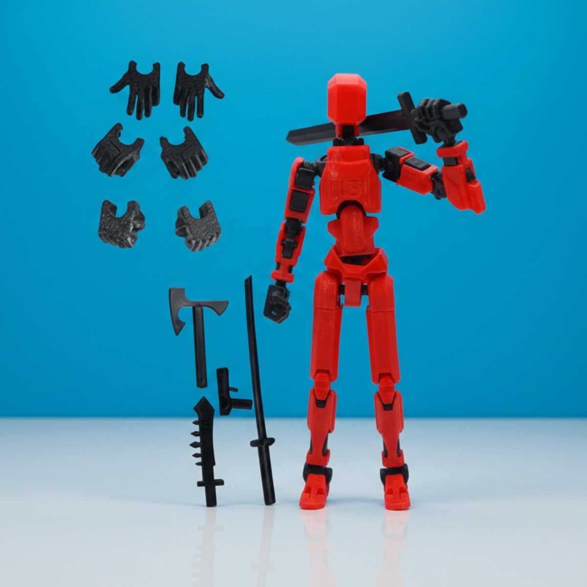 Titan Original - Rood - Poseerbare Action Figure 13cm - Build a Titan