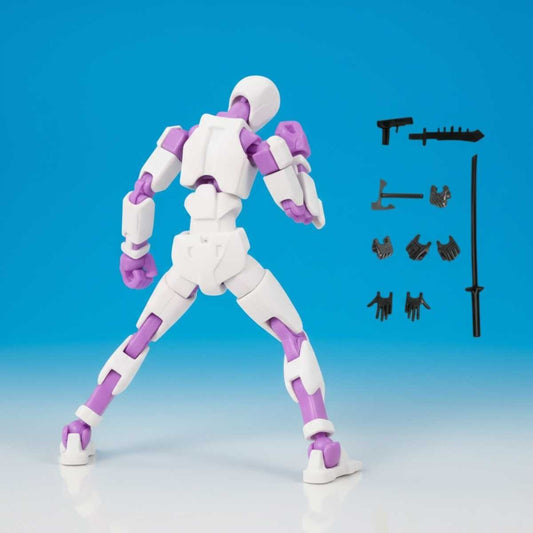 Titan Original - Wit Paars - Poseerbare Action Figure 13cm - Build a Titan