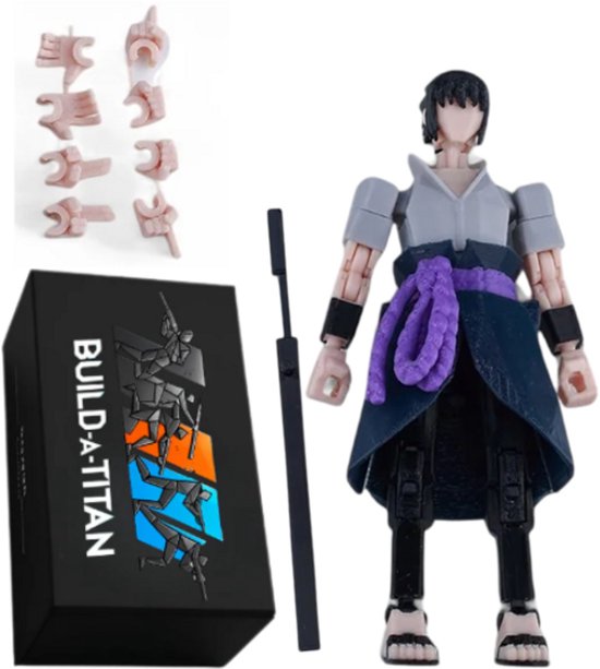 Build-a-Titan™ Shadow Ninja – Poseerbare Actiefiguur met Zwaard – Volledig Gemonteerd – Anime-Inspiratie – Verwisselbare Handen – 13 cm