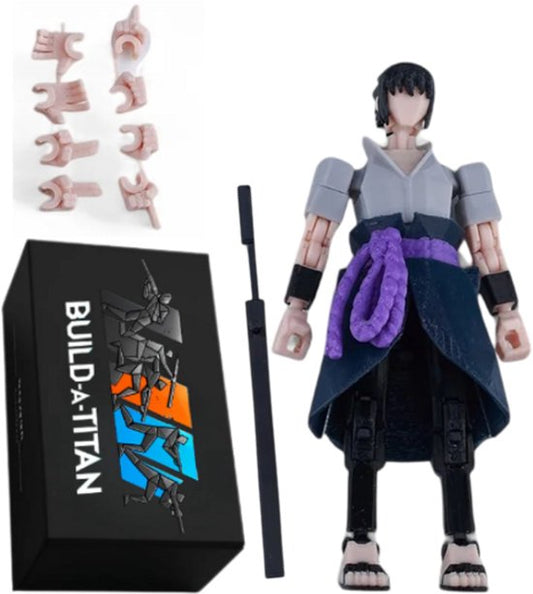 Build-a-Titan™ Shadow Ninja – Poseerbare Actiefiguur met Zwaard – Volledig Gemonteerd – Anime-Inspiratie – Verwisselbare Handen – 13 cm