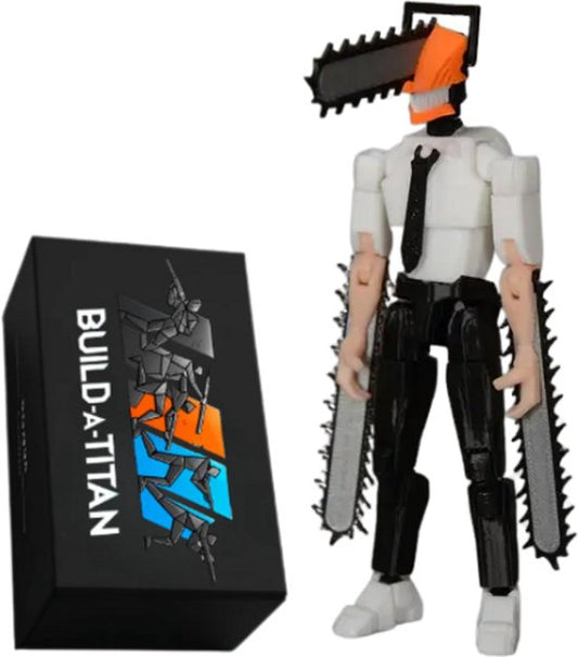 Build-a-Titan™ Sawhead Reaper – Duistere Kettingzaag Actiefiguur – Uniek Ontwerp – Volledig Gemonteerd – 13 cm