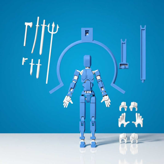 Titan Original - Baby Blauw met Stand - Poseerbare Action Figure 13cm - Build a Titan