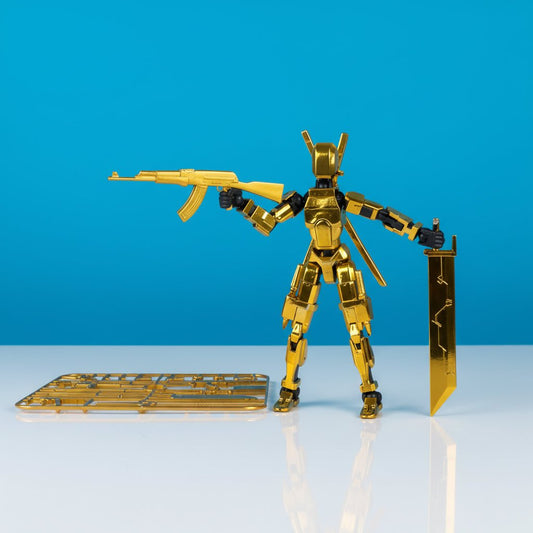 Titan Original Exterminator - Goud - Poseerbare Action Figure 13cm - Build a Titan