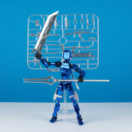 Titan Original Exterminator - Metallic Blauw - Poseerbare Action Figure 13cm - Build a Titan
