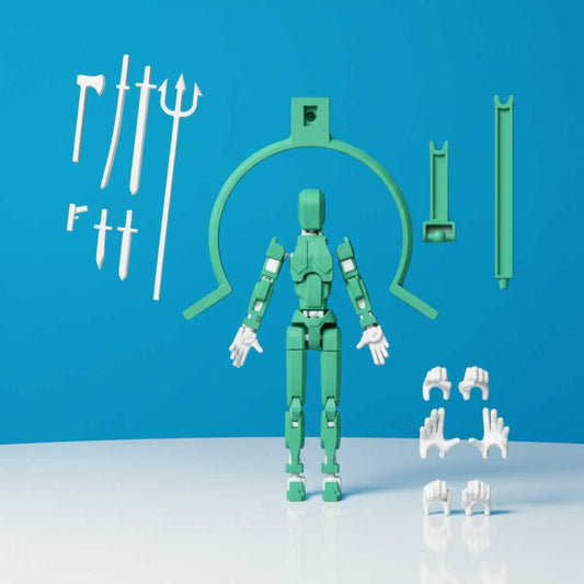 Titan Original - Groen met Stand - Poseerbare Action Figure 13cm - Build a Titan