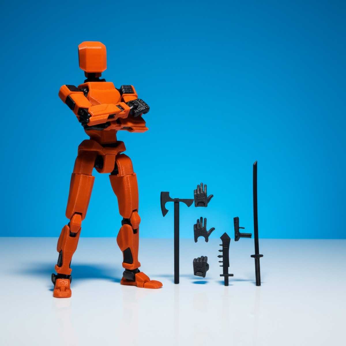 Titan Original - Oranje - Poseerbare Action Figure 13cm - Build a Titan