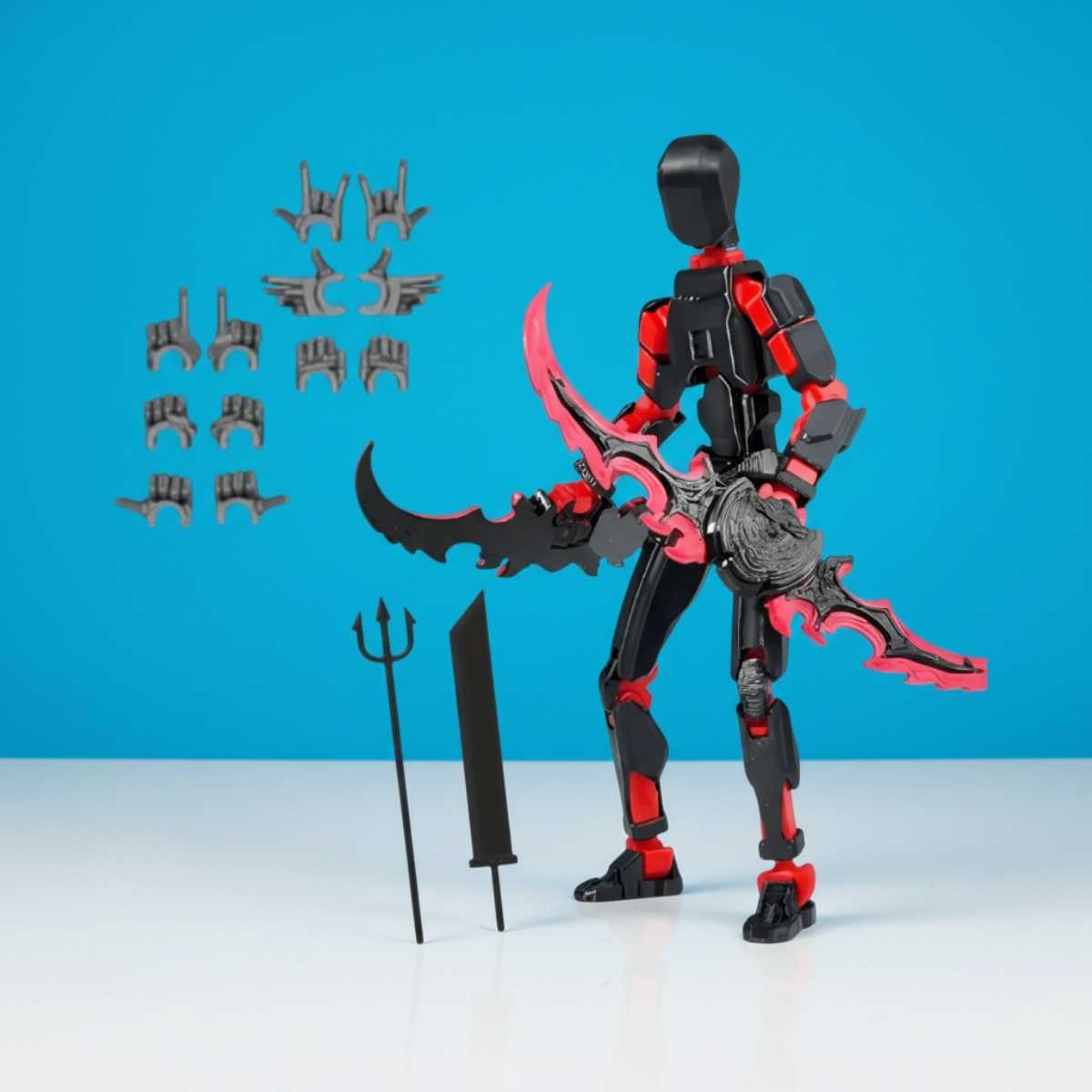 Titan Original Slaughteredge - Rood / Zwart - Poseerbare Action Figure 13cm - Build a Titan