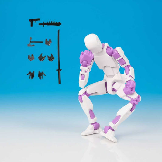 Titan Original - Wit Paars - Poseerbare Action Figure 13cm - Build a Titan