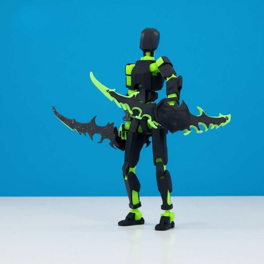 Titan Slaughteredge - Groen / Zwart - Poseerbare Action Figure 13cm - Build a Titan