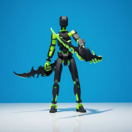 Titan Slaughteredge - Groen / Zwart - Poseerbare Action Figure 13cm - Build a Titan