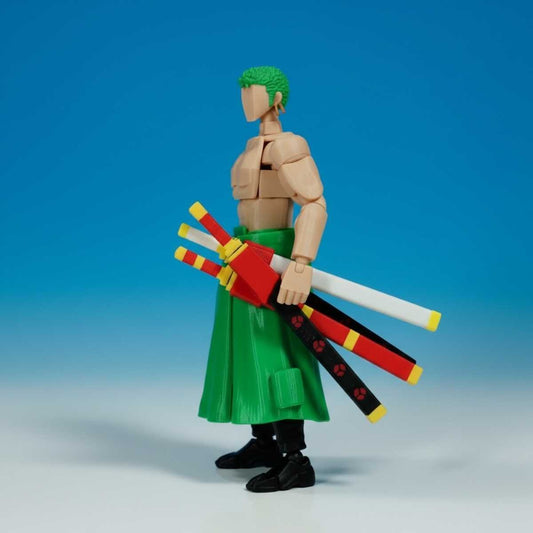 Triple Blade Warrior Zoro – Poseerbare Action Figure 13cm - Build a Titan