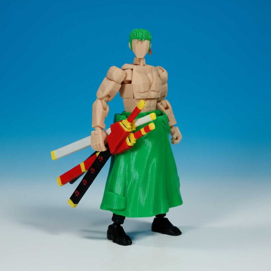 Triple Blade Warrior Zoro – Poseerbare Action Figure 13cm - Build a Titan