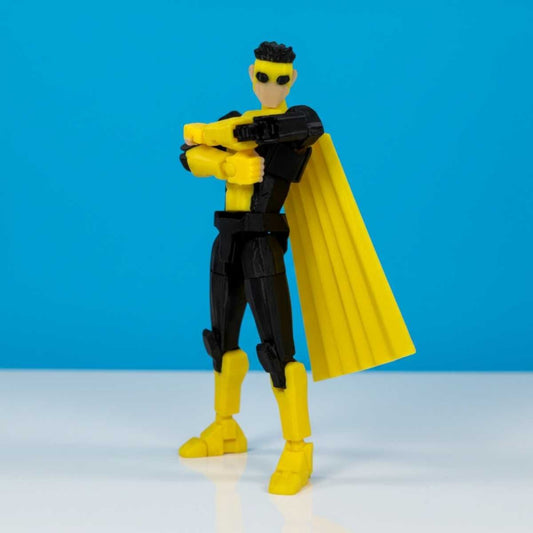 Yellow Striped Indestructible Hero – Poseerbare Action Figure 13cm - Build a Titan